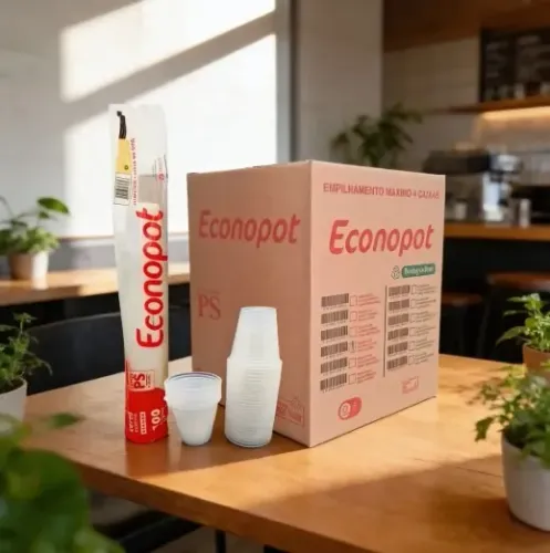 copo descartavel 180ml econopot cx 2500unidades