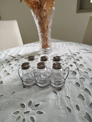Cestinha de Vidros para temperos ou chá Vintage