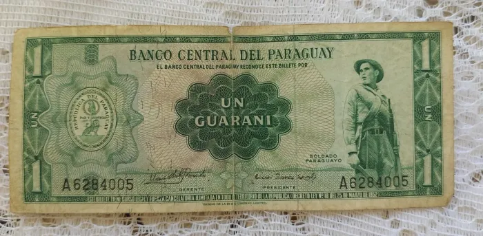 Nota de 1 Guarani Soldado Paraguaio