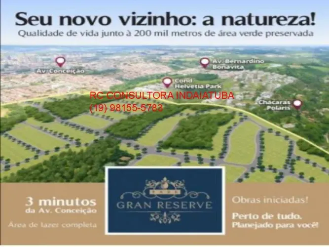CONDOMINIO RESIDENCIAL em INDAIATUBA - SP, LOTEAMENTO PARK GRAN RESERVE