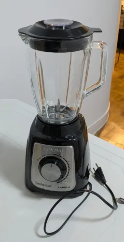 Liquidificador Mondial Turbo Glass L-1400 GI Preto/Inox 1400W com Jarra de Vidro