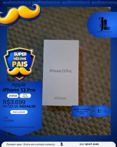IPHONE 13 PRO, 5G, 256GB, LACRADO, EXCLUSIVO!