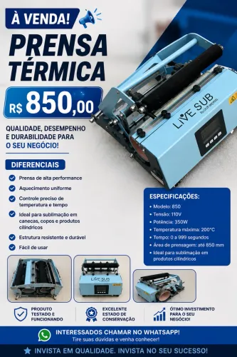 Vendo máquina de estampar garrafa de squaze 