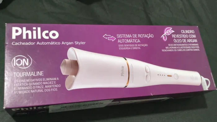 Cacheador automático philco argan styler pec10 bivolt branco