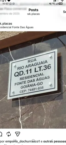 Placa de endereço