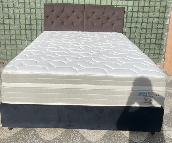 Cama queen probel spring linho!<br>Molas ensacadas com Europillow <br>