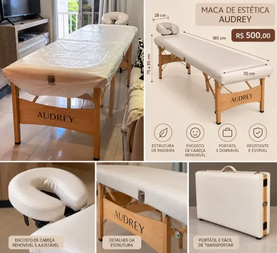 Maca de Estética Audrey em Madeira - R$ 500