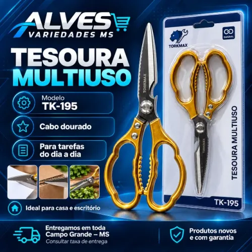 Tesoura multiuso uso geral alfaiataria cozinha