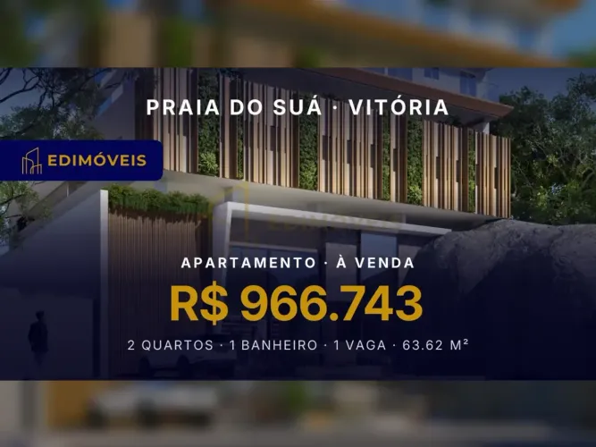 Praia do Suá| Apartamento 2 quartos com varanda gourmet e lazer completo