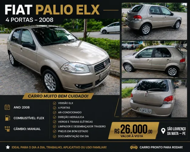 Fiat Palio ELX 1.0 Fire/30 Anos F. Flex 8V 4P 2008