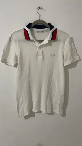 Camisa polo lacoste slim fit branca pp