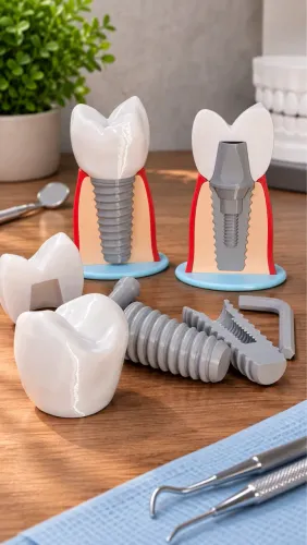 Kit de Demonstração de Implante Dentário - Modelo Educativo Odontologia em 3D