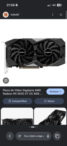 RX 5500XT 8gb Usada Pra sair logo - Fotos Dm