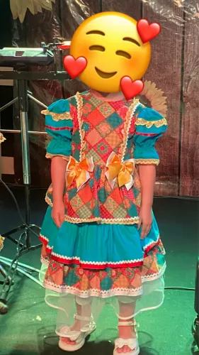 Vestido festa junina usado 1x