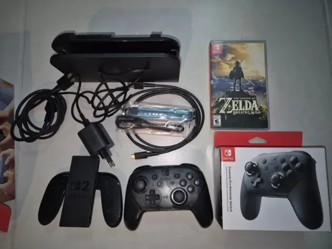 Nintendo switch 2 com controle pro e 1 jogo