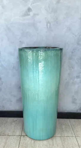 Vaso Vietnamita Vitrificado Verde