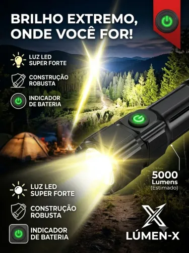 Lanterna Led Mini Super Forte Durável Pisca Foco Economy