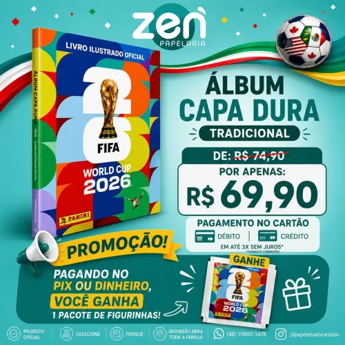 Álbum Capa Dura Colorido + BRINDE