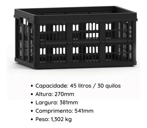 Caixa Dobrável 45 Lt 30 Kg