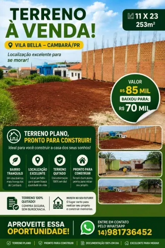 Vende-se um terreno no vila bella