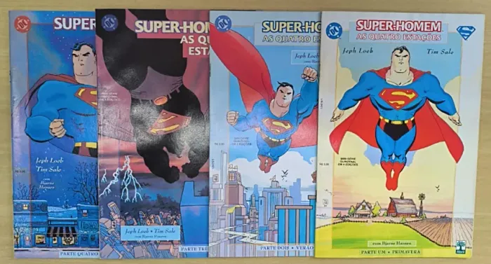 HQ - SUPER HOMEM - AS QUATRO ESTAÇÕES MINISSÉRIE COMPLETA EM 4 EDIÇÕES 1996 EDITORA ABRIL