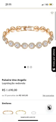 PULSEIRA SWAROVISKI NUNCA USADA