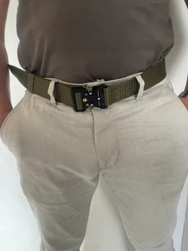 Cinto Tático militar com fivela de aço