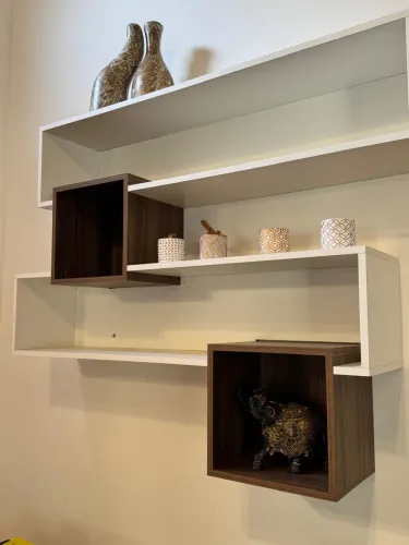 Prateleira estante parede nichos livreiro 