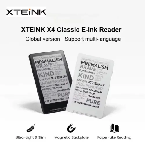 Leitor de E-Book Xteink X4 com Tela de Tinta Magnética Leve de 4,3 Polegadas 220ppi