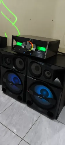 Som Sony shake 7 2400 watts RMS potência bluetooth 2 USB CD MP3 rádio auxiliar