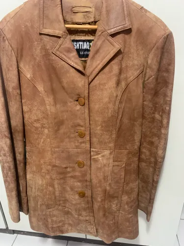Jaqueta. de couro de ovelha legitimo, estonado, estilo vintage tamanho M