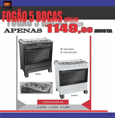 FOGAO 5 BOCAS MUELLER