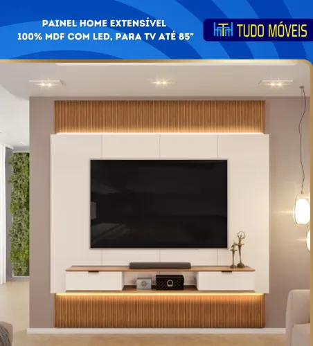PAINEL HOME COM LED/LOJA TUDO MÓVEIS
