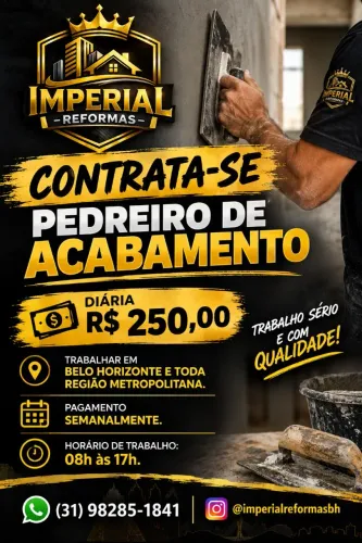 Vagas para pedreiro