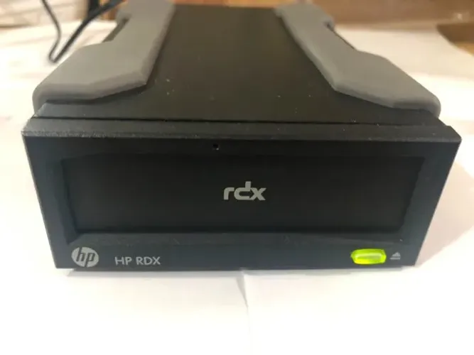 Drive externo leitor e gravador HP RDX USB 3.0 com fonte e cabo USB para backup rápido