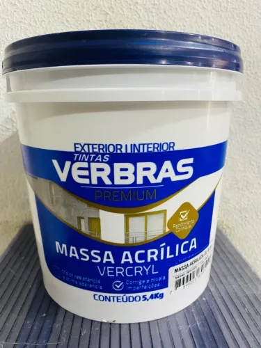 Massa acrílica branca 5,4kg Verbras