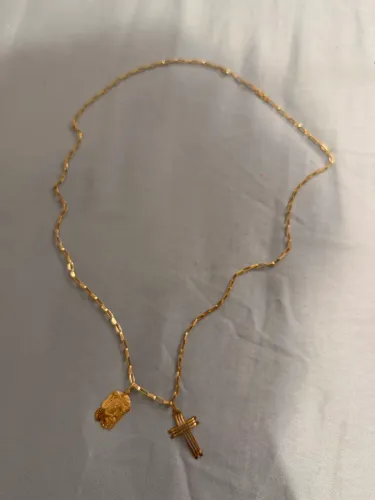 Cordão de ouro 18k + pingentes