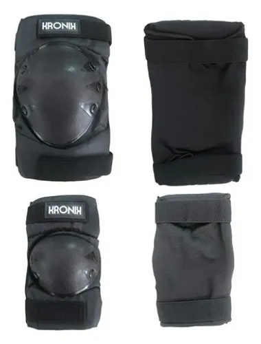 Kit Proteção Kronik para Skate/Patins/Bike Joelheira e Cotoveleira Adulto (PRONTA ENTREGA)