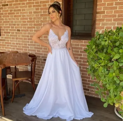 Vestido Noiva Rendado - PP ao Plus Size