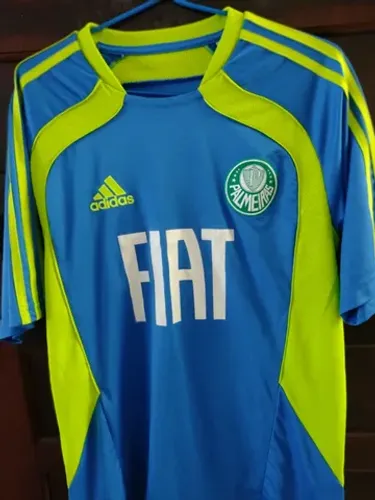 Camisa Palmeiras Adidas Azul e Verde Limão