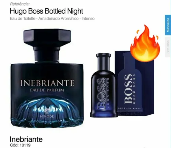 Inebriante For Him Masculino Preferência Olfativa Hugo Boss Bottled Night