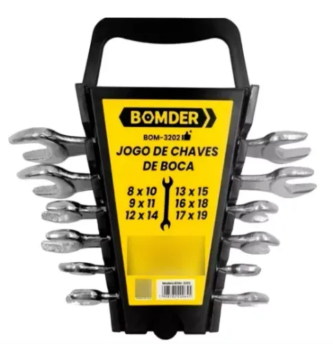 Jogo de Chaves de Boca Bomder BOM-3202 Kit com 6-pçs