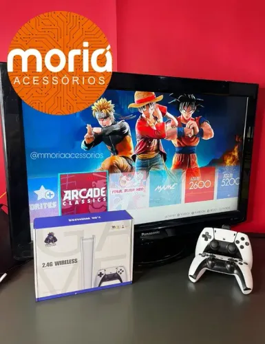 GameStick M15 PRO 4K Lançamento 64GB 20 mil Jogos Retrô Clássicos 2 Controles Sem Fio