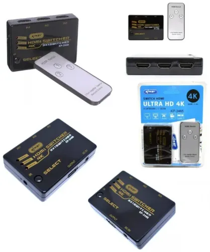 Hub, Swith HDMI 1x3 com Controle Remoto