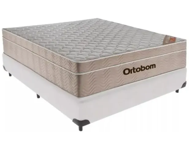Colchão Casal Airtech Springpocket + Base Box Simples ORTOBOM + BIOSTAR