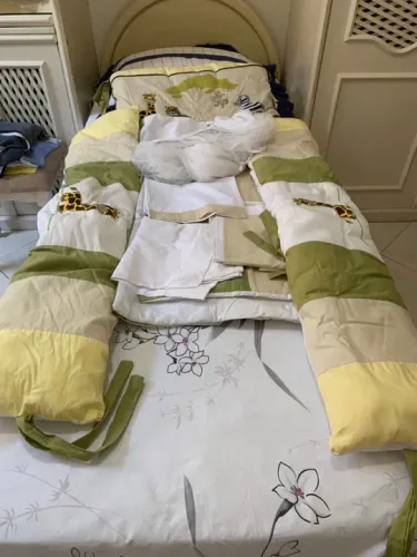 Kit completo de enxoval para berço infantil 