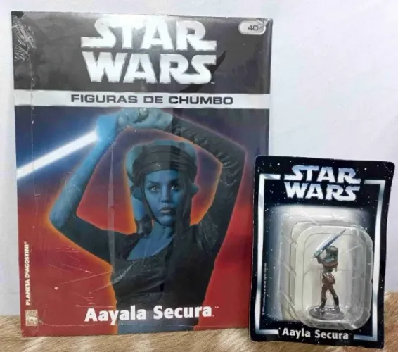 Coleção Star Wars Figuras De Chumbo Aayla Secura 40 Lacrado