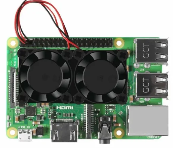 Cooler Raspberry pi 3 2 modelo b + Dc 5v Dual Fan Ventilador De Refrigeração  COD-CP682 