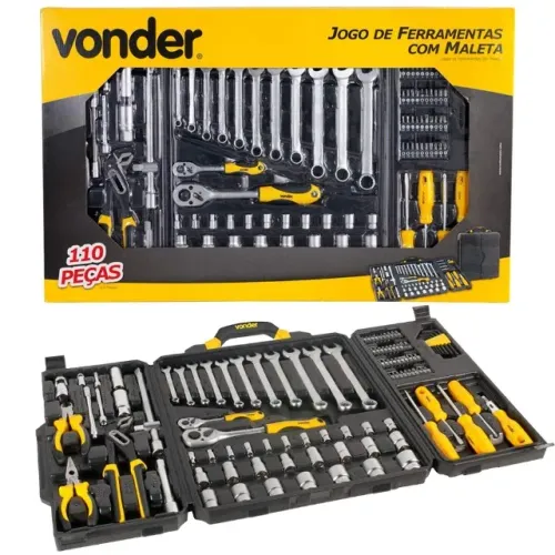 JOGO DE FERRAMENTAS C/ 110 PEÇAS VONDER