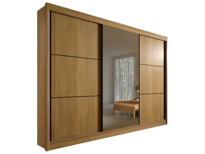 Guarda-Roupa Los Angeles 3 portas e 6 gavetas - Cinamomo Flex 100%MDF l65